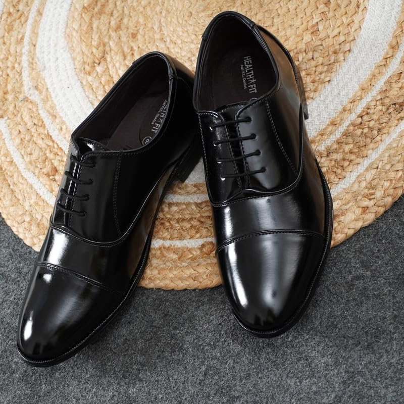 HEALTH FIT Men's Super Soft Ortho Comfortable with Soft Sole Ultra-Lightweight for Gents Luxury Formal Shoes 1263 4