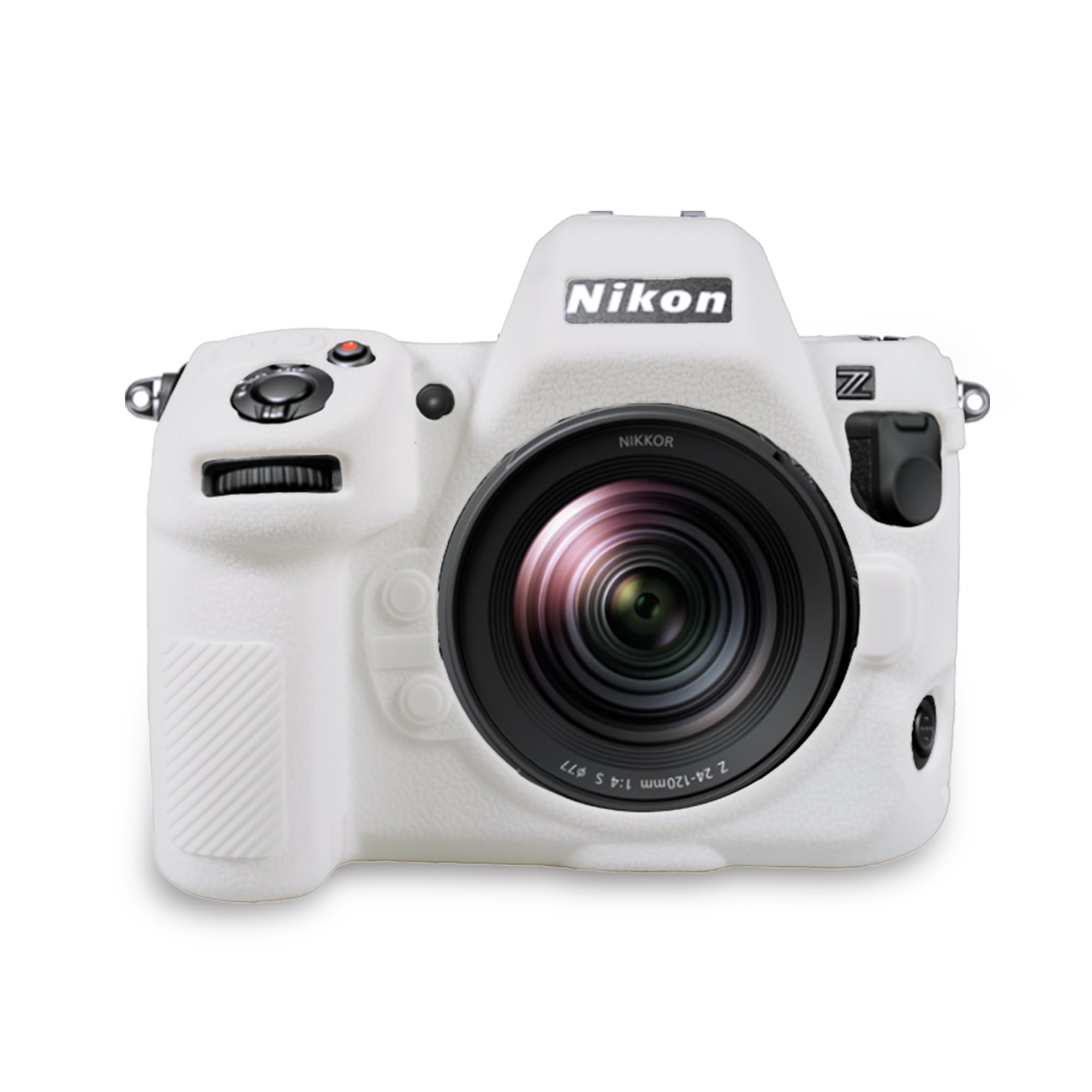 STSEETOP Camera Case for Nikon Z8 - Protective Silicone DSLR Skin Cover, Detachable Cage, Shockproof, Dustproof (White)