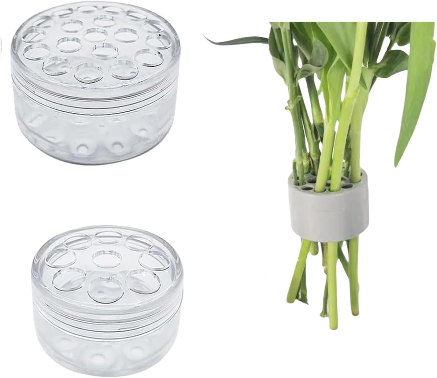 Amazon.co.jp: 生け花用剣山 針なし 花立て2点 花留め 生け花用品