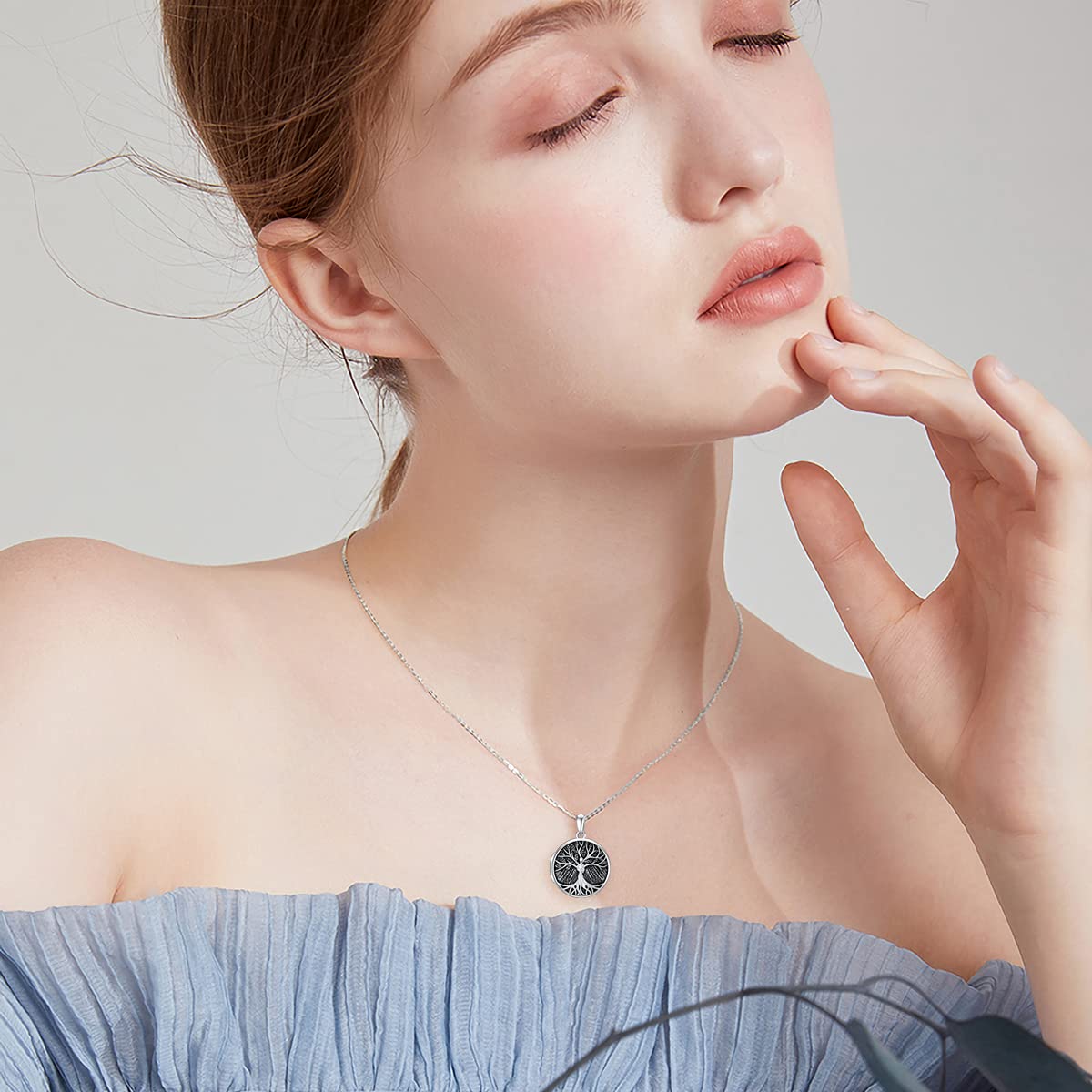 Collana personalizzata con medaglione portafoto con albero della vita, in argento Sterling, per mamma e figlia, regalo di compleanno per donne, mamma, figlia