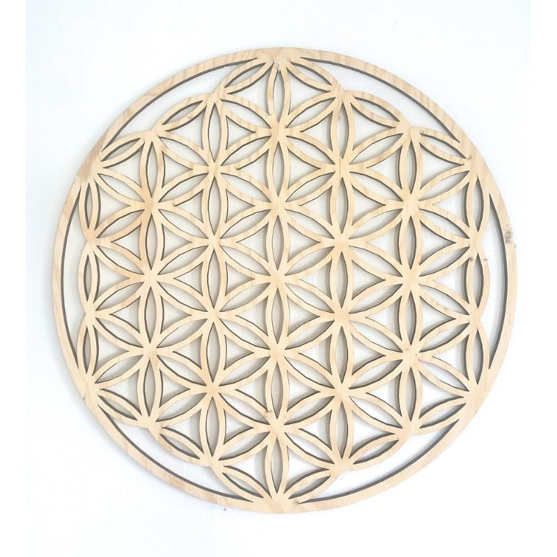 Pet-Jos Blume des Lebens 40 cm Wanddeko Naturholz Baum Wanddekoration FLowe...