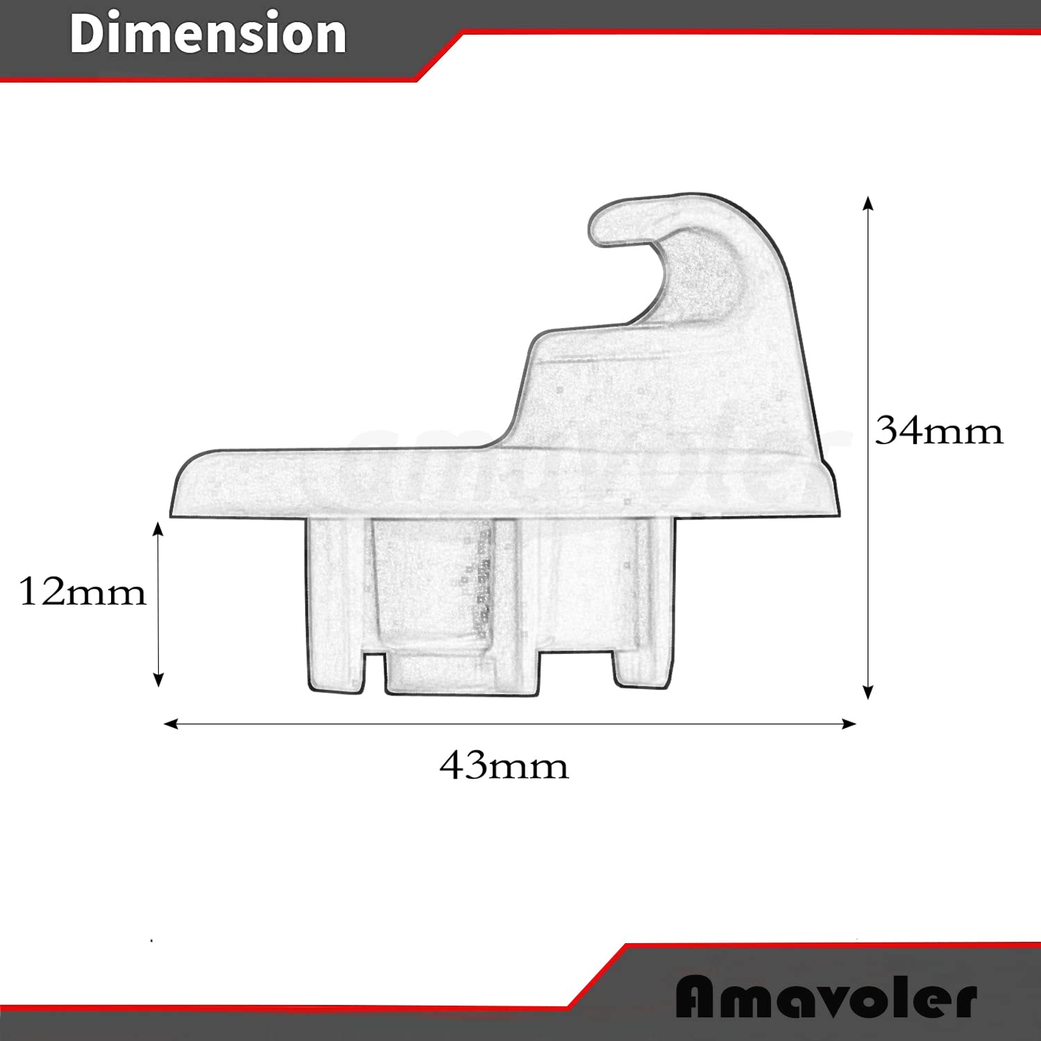 amavoler 2 PCS Interior Sun Visor Hook Clip Bracket Fit for Jeep Liberty 05-12, for Dodge Nitro 08-12.OEM:1AR26DW1AA,1AR26BD1AA. (Beige)
