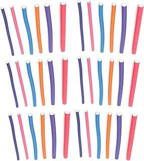 Rolos de cabelo flexíveis macios, muito leves, contém 36 peças Hastes de ondulação flexíveis, sem aquecimento, rolos de cabelo para casa para estúdio para viagens para a vida