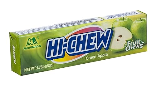 Morinaga Hi-Chew Green Apple Fruit Chew, paquetes de 1.76 onzas (paquete de 20)