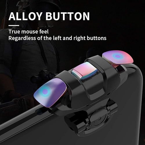 Miniatura 3 de Newseego for Mobile Game Controller Trigger, Upgraded Version Mobile Controllers Colorful Trigger Sensitive Shoot and Aim Button for Rules of