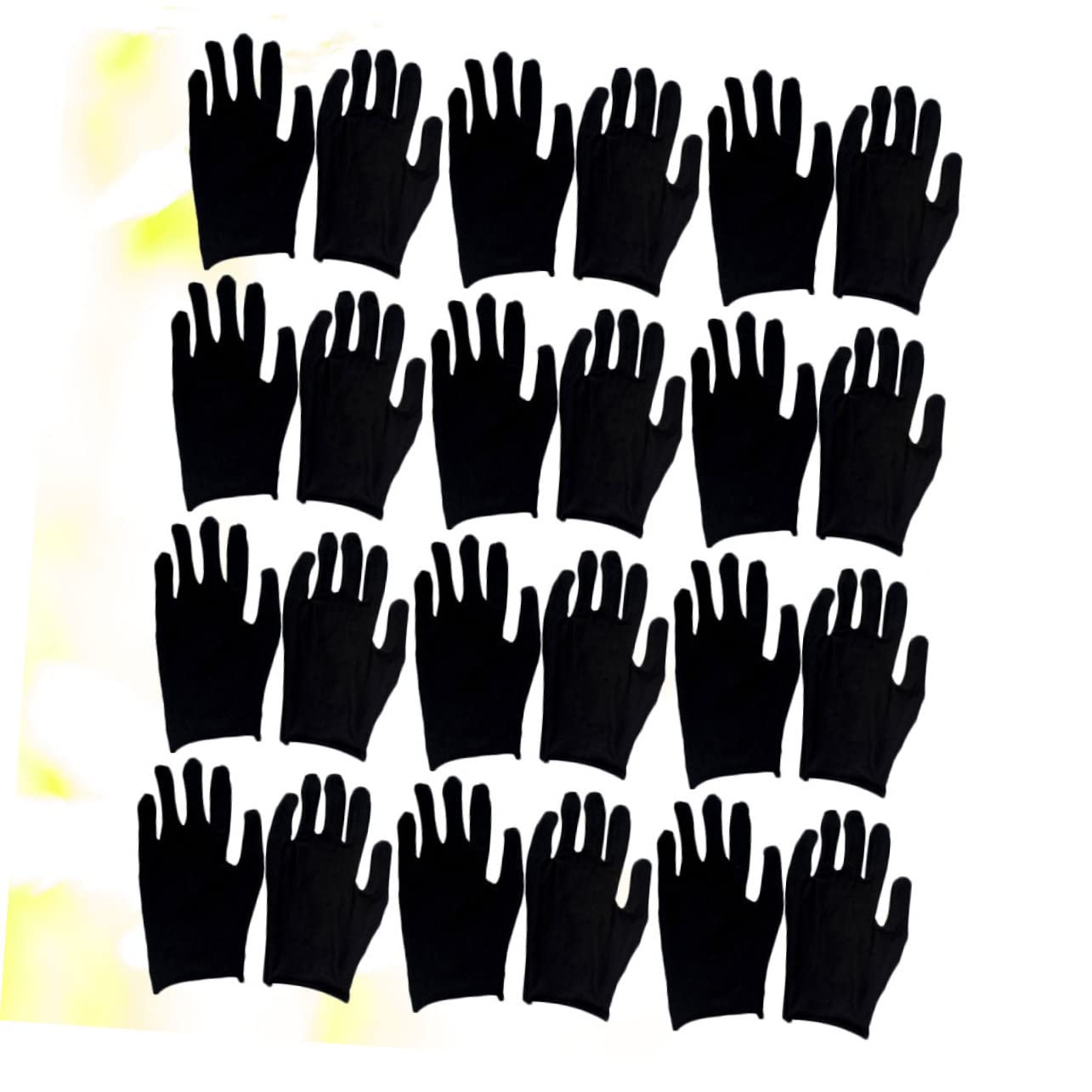 Didiseaon Guantes 12 Pares de Trabajo Negro de Algodón para Jardinería