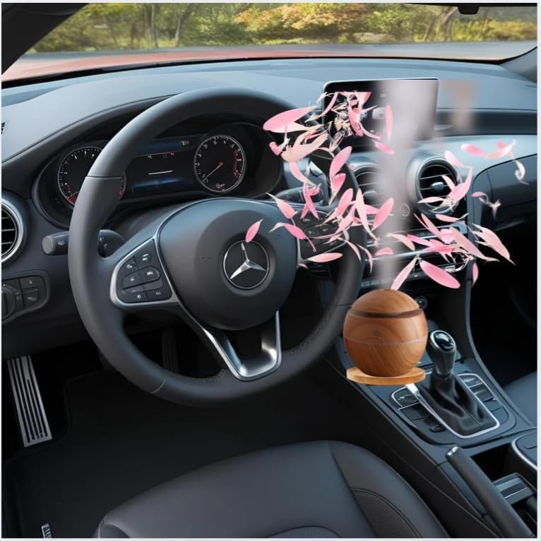 KHIZAR Wooden Cool Mist Humidifiers Essential Oil Diffuser Aroma Air Humidifier with Colorful Change for Car, Office, Babies, humidifiers for Home, air humidifier for Room 3