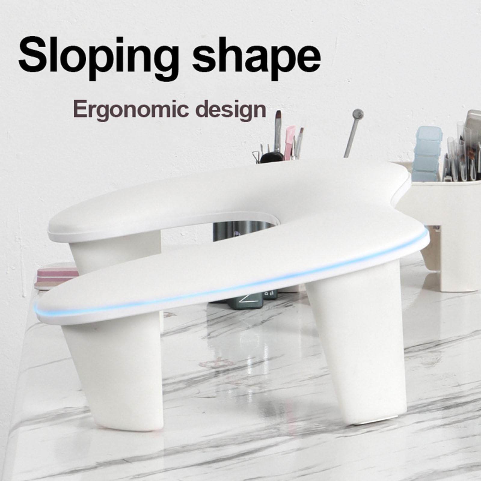 Poggia Poggiamano Per Manicure,Poggiamano Per Unghie Per Entrambe Le Mani-Design Ergonomico/Materiale PU/Nucleo Del Cuscino Ad Alta Densità,Cuscino Per Unghie,Per Unghie Artistiche Fai-Da-Te