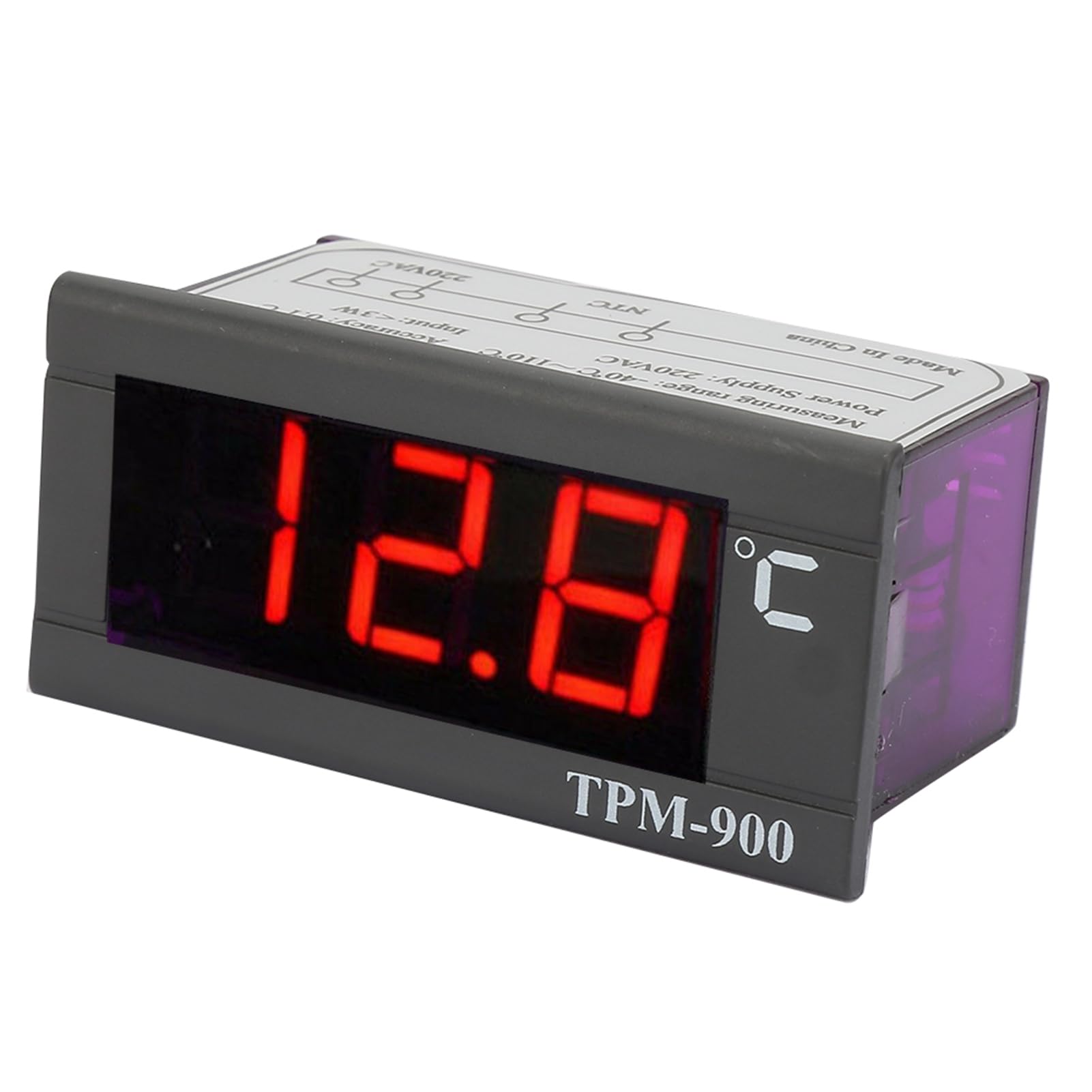 TPM‑900 Contrôleur de Température Numérique 220 V Panneau LED avec Capteur Contrôleur de Thermostat Moniteur de Température Numérique de Chauffage et de Refroidissement