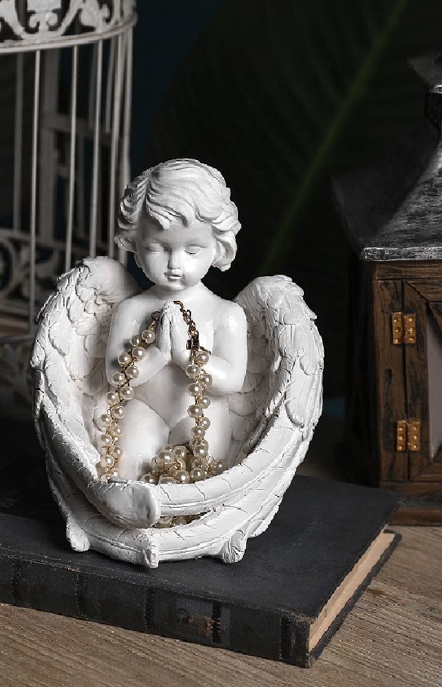天使の置物 小物置き トレイ Amazon.co.jp: 【神話広場】 天使 エンジェル 羽 型 小物入れ