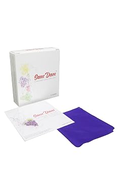 Grape 12 Packs SancDam Ultra-Thin 0.07mm Oral Sex Dam Membrane, Men and Women Giving Each Other Oral Sex, Cunnilingus Prop SM Fellatio, Oral Dam Covering for Lesbian Or Couples Sex (Dental Dams)