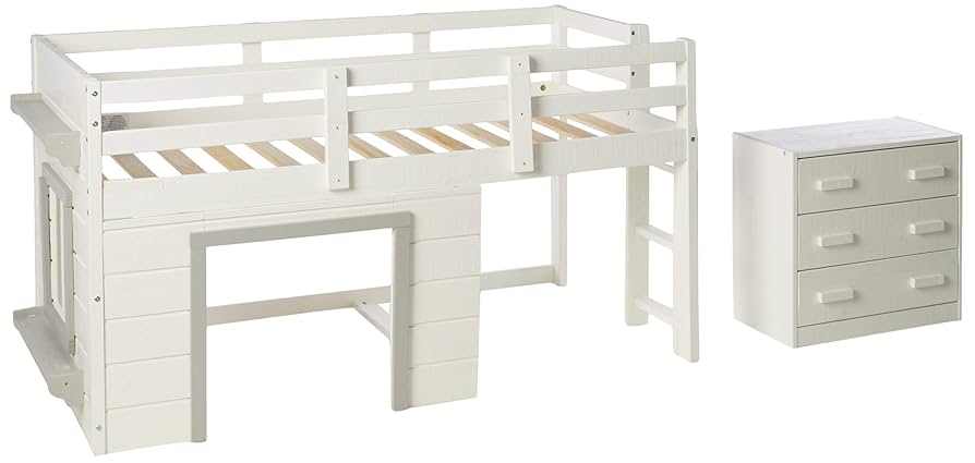 Amazon.com: DONCO Kids Sweet Dreams Distressed Twin Low Loft
