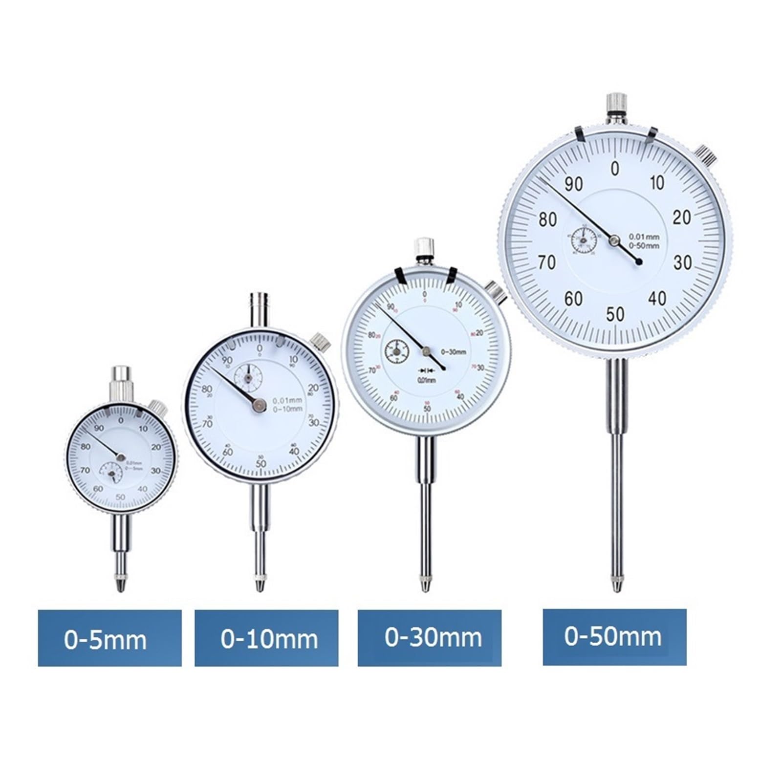 Mikrometr, Wskaźnik wybierania wskaźnika wysoka dokładność 0.01mm czujnik zegarowy wskaźnik testowy 0-50 Mm mechaniczny procentowy narzędzie pomiarowe(0-30mm)