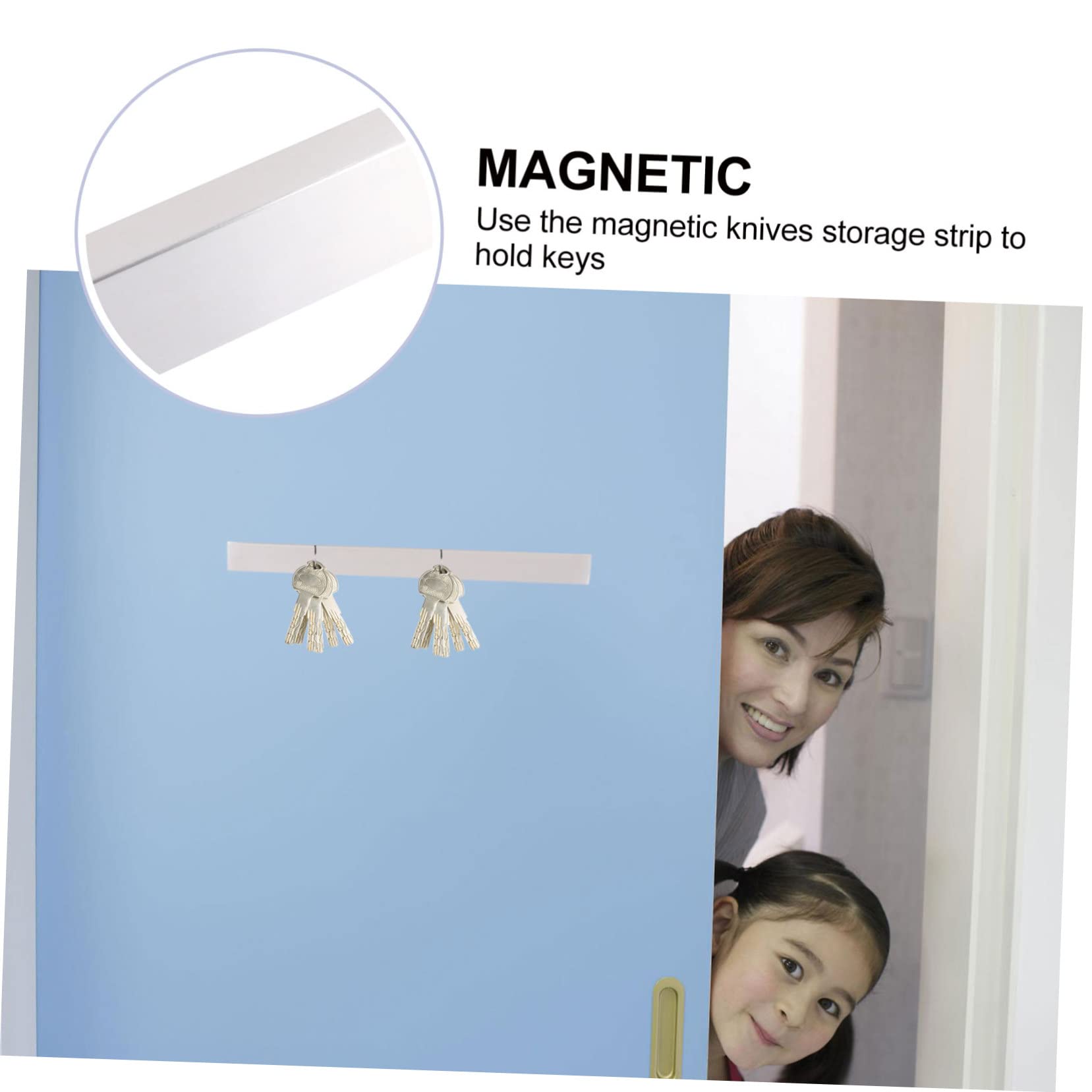 OUNONA Magnetische Messerleiste Edelstahl Wandmontage Messerhalter Küchenutensilien Organizer Rostfrei Platzsparend für Küche Profi und Hobbyköche