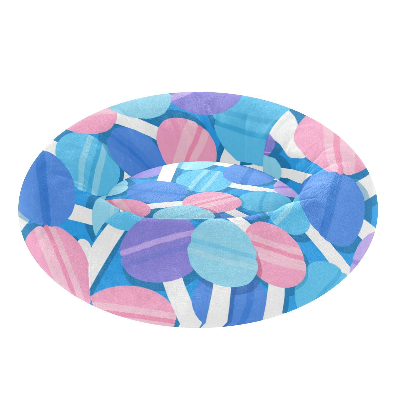 Lit chaud et doux pour chien et chat M bleu bonbon motif dessin animé