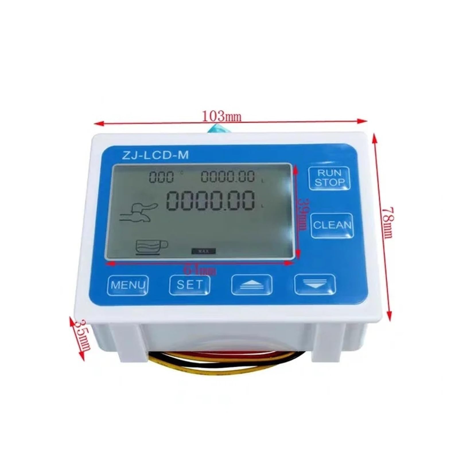 Controlador digital con pantalla LCD for sensor de flujo Hall y caudalímetro de líquido for tuberías de cobre/PVC.