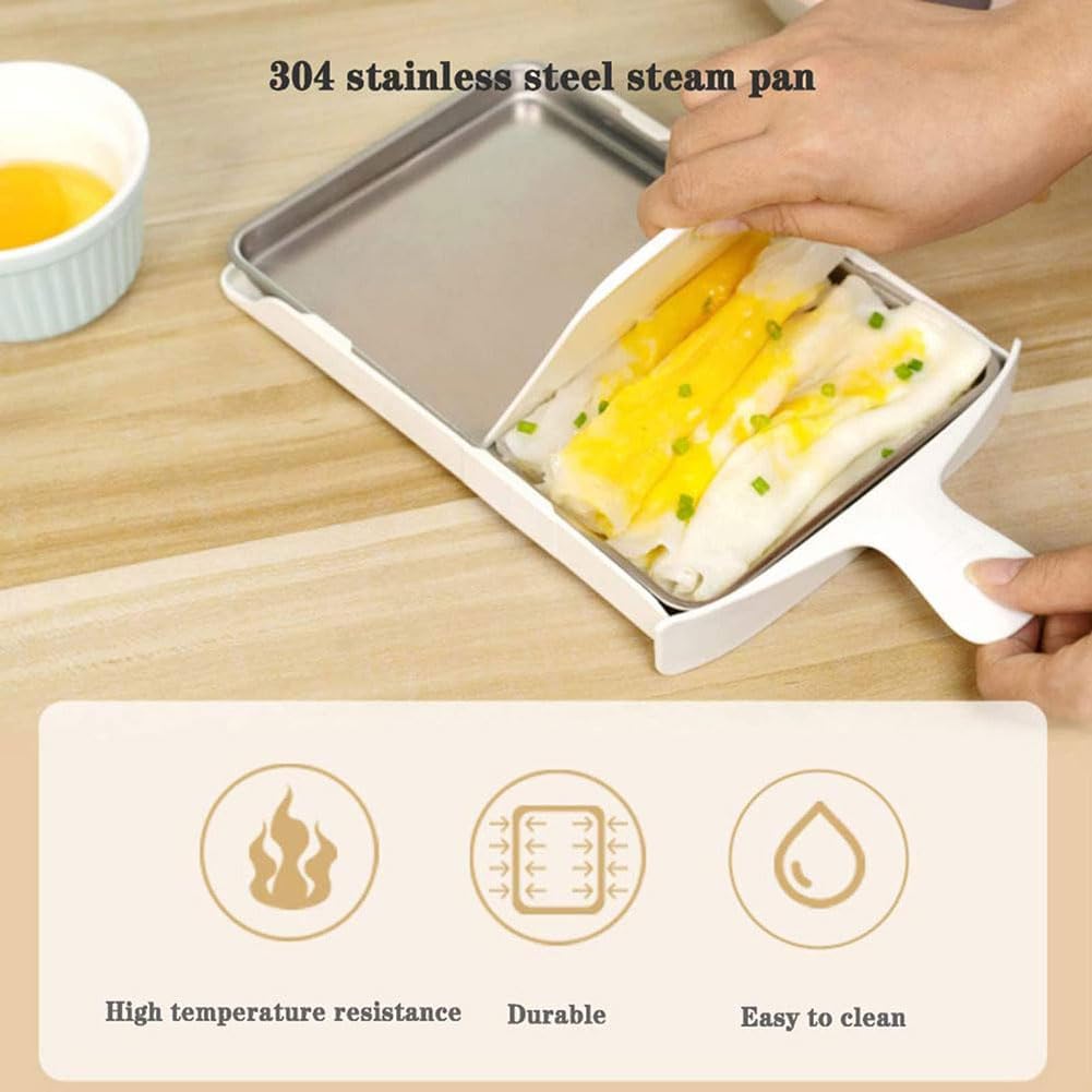 Electric Food Steamer,Mini Intestinal Powder Machine,3L Electric Steamer Rice Noodle Rolls Machines,for Cooking