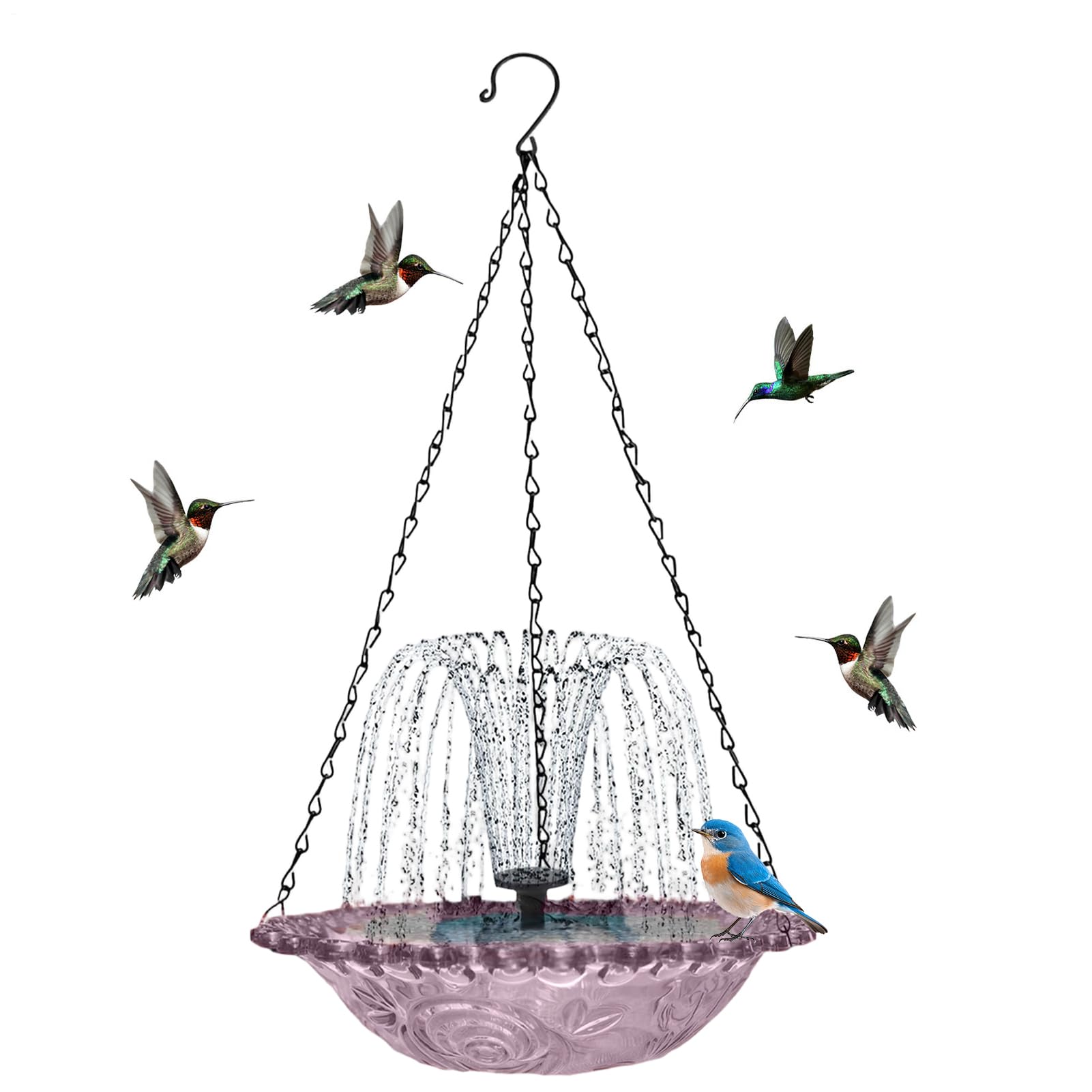 Bird Bath Solar Pump Animals Bowl