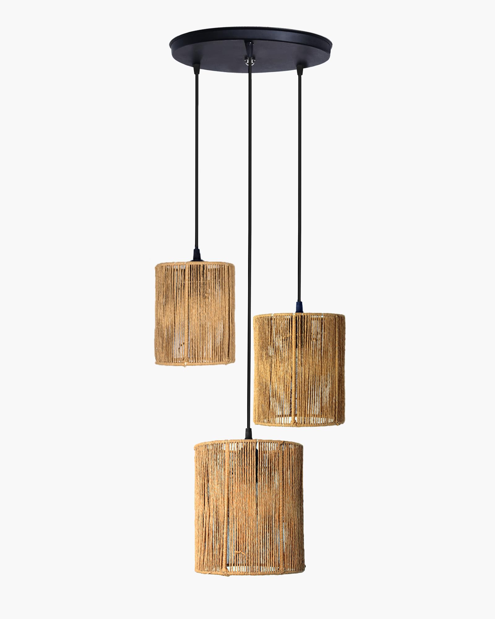 Homesake Raffia Pendant Light - Boho Ceiling Lamp -2