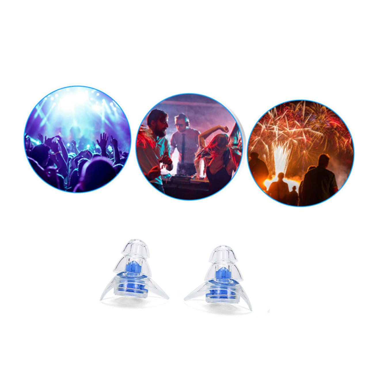 Baluue 3pares Tapones De Reutilizables Para Reducción De Protección Para Conciertos y De Earplugs De Filtrado De