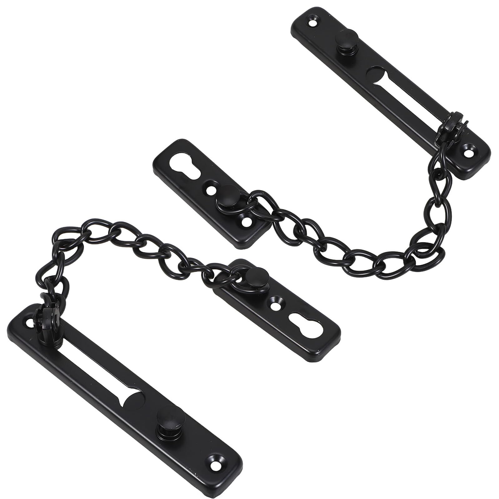 Cerradura de cadena de seguridad avanzada en acero inoxidable negro con alta resistencia