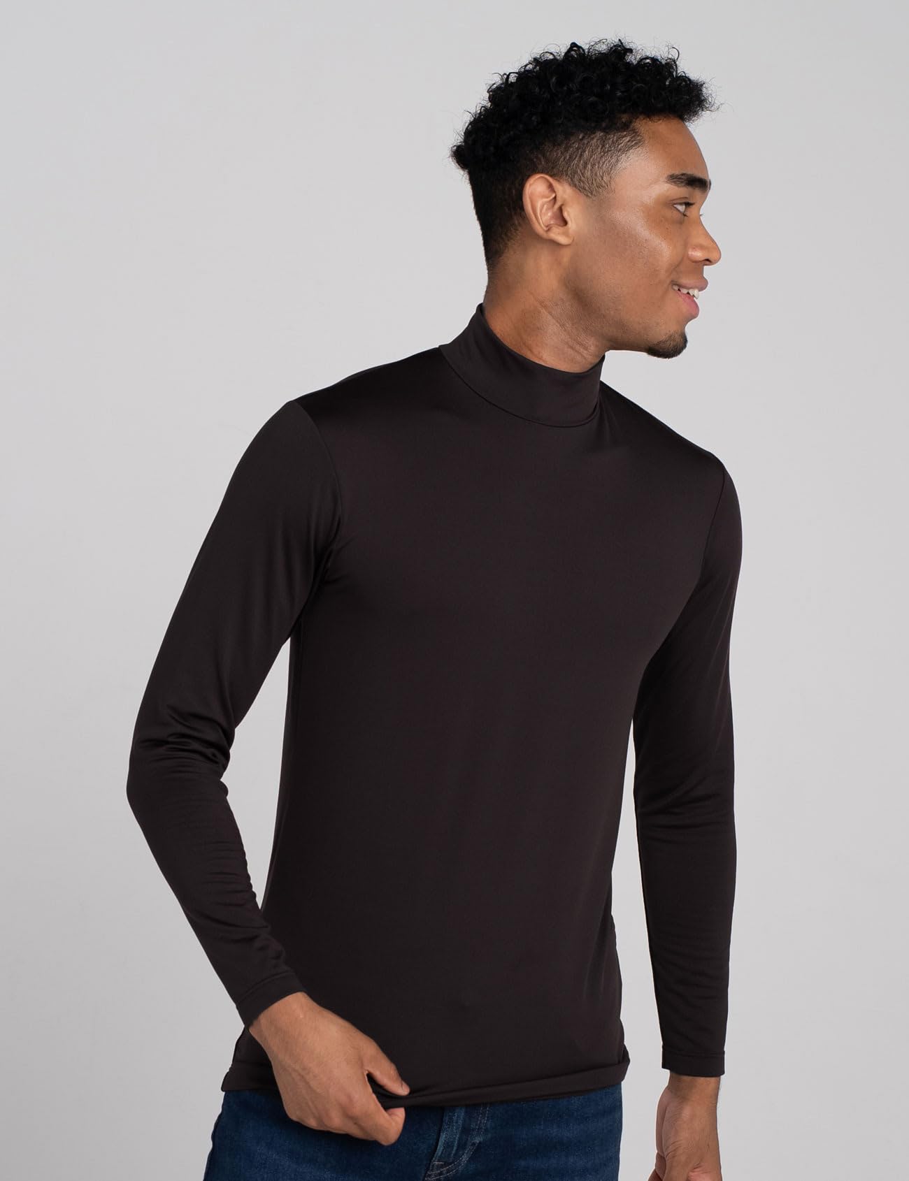 LAPASA Haut Thermique Col Cheminée Homme Maillot de Corps à Manches Longues sous-Vêtements Automne-Hiver Chaud M102/M123/M132