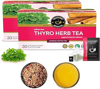 TEACURRY Thyroid Support Tea (2 Months Pack, 60 Tea Bags) - Helps with Manage Weight, Thyroid Hormones (TSH, T3, T4) - Thyroid Tea Bags - Thyro Herb Tea