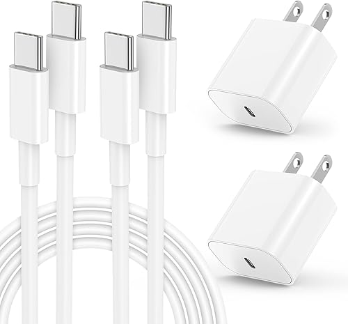 Cargador rápido para iPhone 15 y cable tipo C a C de 10 pies de largo, bloque de carga USB C de 20 W para Apple iPhone 15 Plus15 Pro Max, iPad Pro