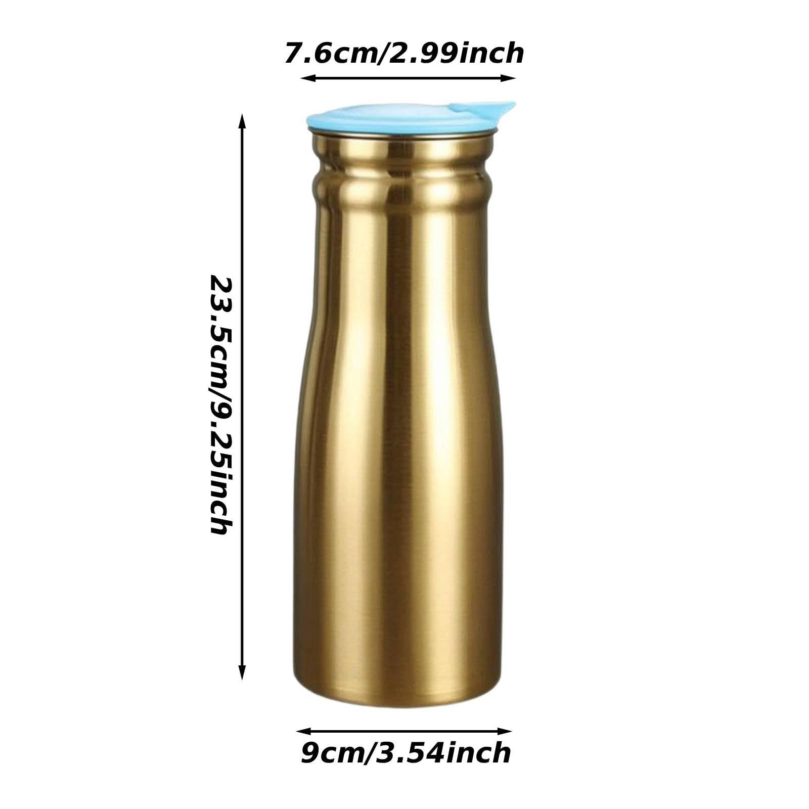 Jarra Agua Acero Inoxidable, hervidor Agua para fría, dispensador Bebidas heladas Reutilizable, Jarra té para Camping, Cocina y, Tapa Azul