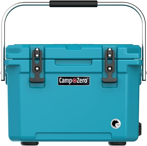 CAMP-ZERO 20L  21.13 Quart Premium CoolerIce Chest with 4 Molded-in Cup Holders