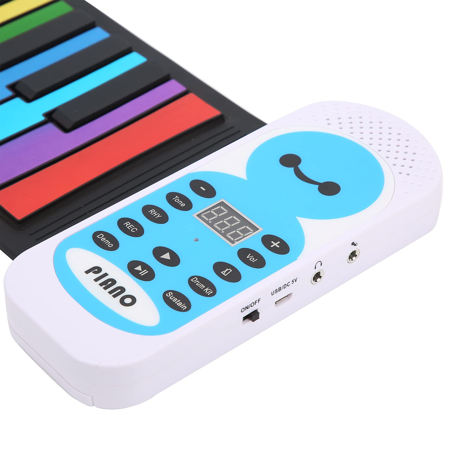 Teclado Suave Piano Portátil Flexible Enrollable Arcoíris Juguete Electrónico para Niños Principiantes 49 Teclas