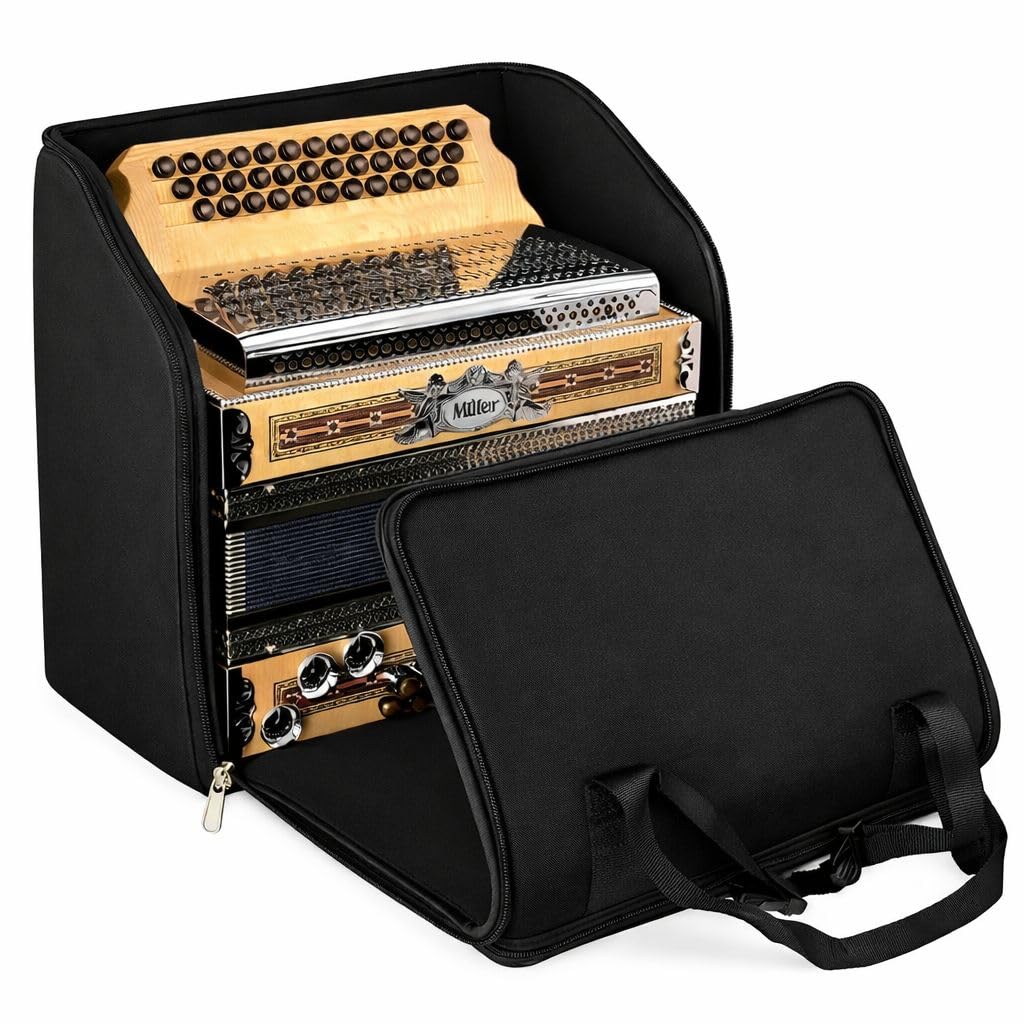 Harmonikarucksack für Kinder 3-reihig – gepolsterte Tragetasche für Steirische Harmonika, leicht & robust, ideal für kleine Musikanten – Rucksack mit Tragegurten & Schutzfunktion