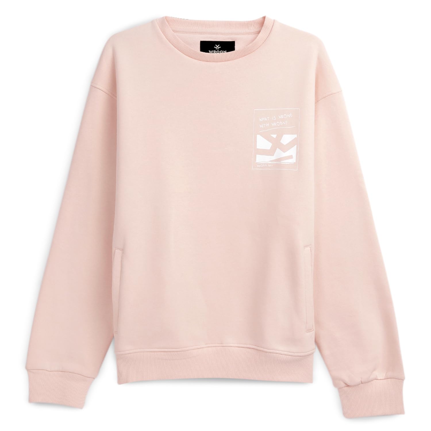 wrogn Men's Premium Light Pink Sweatshirt-picture-52