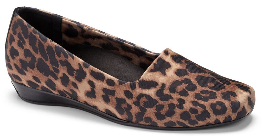 VionicWomen's Shoes Treat Powell Demi Wedge Orthaheel Tan Leopard (7.5, Medium)