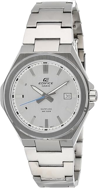 Casio Edifice Men's Quartz Date Indicator Sapphire Crystal Wrist Watch EFB-108D-7AV, Silver
