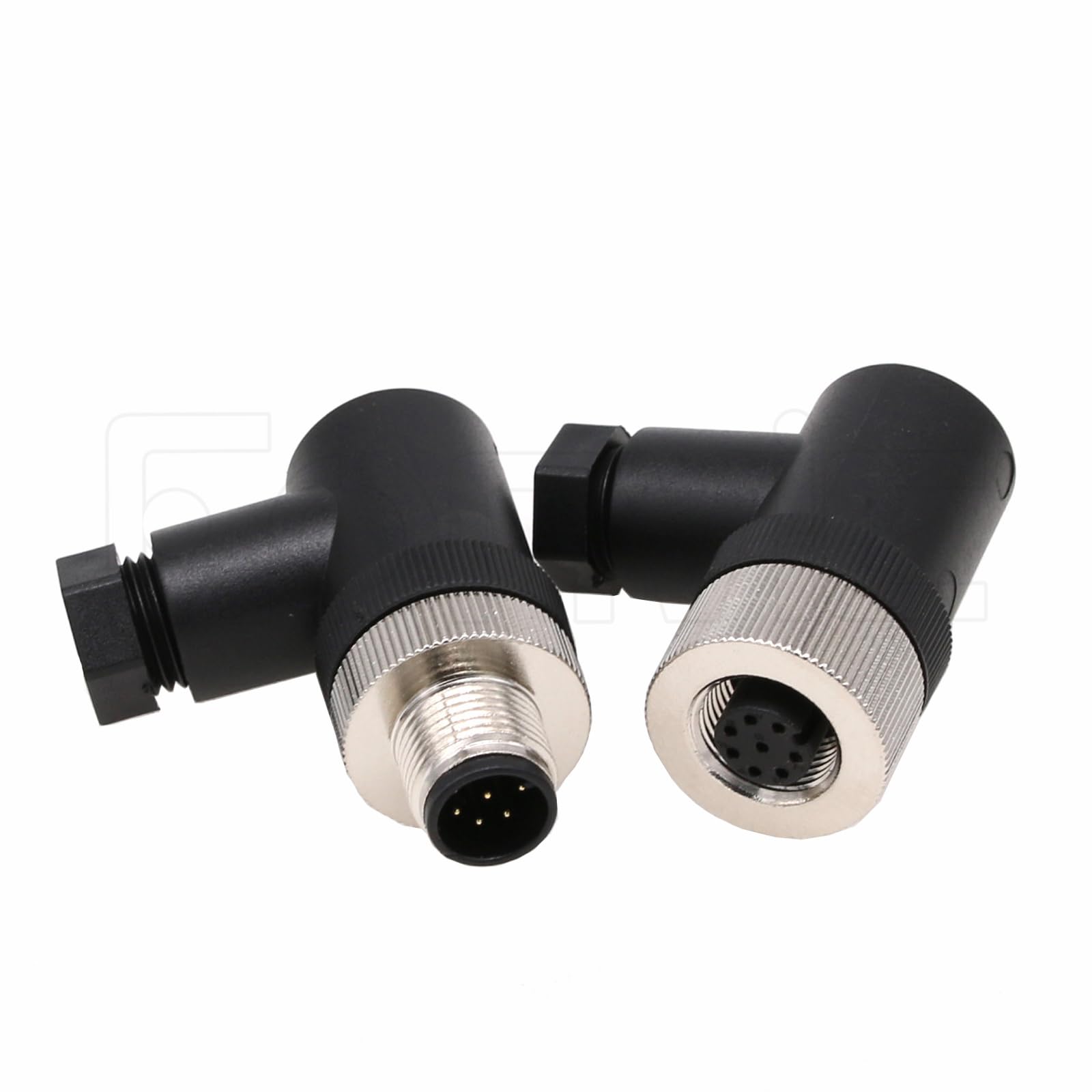 M12 8 Pin Male &amp; Female A Code Sensor Aviation Plug Industrial Circular Connector Waterproof IP67 Right Angle 12mm Connector Plug Cable Adapter