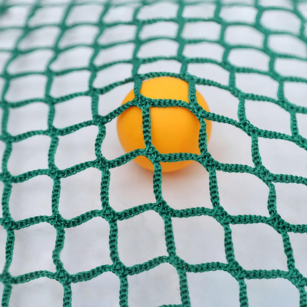 Bzpovb Green Playground Rope Net Kids Safety Net,Balcony/Stair Railing Guard,Toy And Sports Equipment Barrier Mesh Anti-Fall Rope Netting,Knotless Polyester Cargo N(Size:3.2x13.1ft (1Mx4m),Color:green)