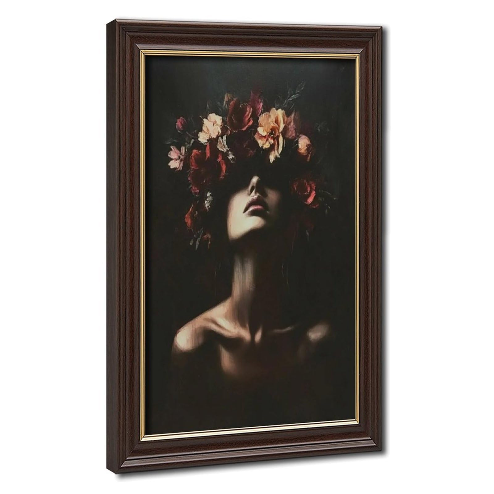 Bareronor Gothic Botanical Poster Canvas Poster Bedroom Decor Landscape Office Room Decor Gift 24" L X 36" W