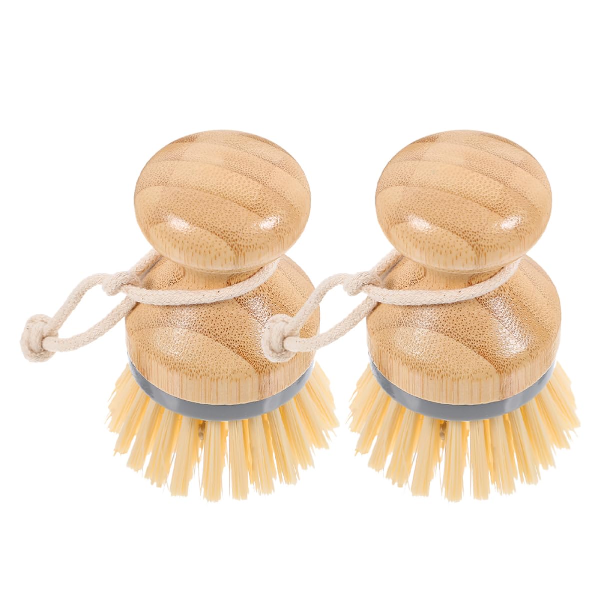 GRIRIW 2 Pack Dish Washing Brushes Kitchen Brush Set Dish Scrubbers for Cleaning Reusable for Sink Bowl