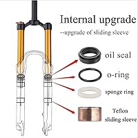 Vista 4 de BOLANY 26/27.5/29 pulgadas bifurcación de suspensión neumática horquilla 4.724 in rebote de viaje ajustar 1/8 recto/cónico tubo manual/bloqueo