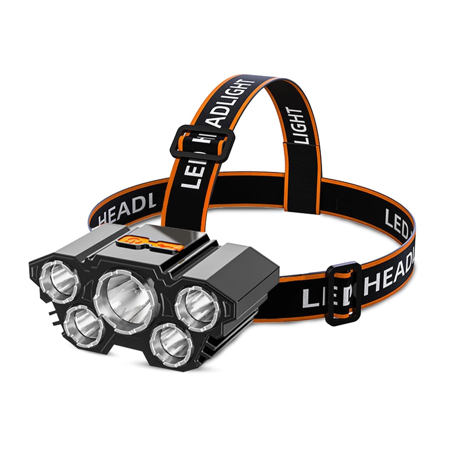 LED 5-Head Outdoor Waterproof Headlamp USB Rechargeable Flashlight | Ultra Bright, Head Mounted, Strong Light, USB Rechargeable, Waterproof-image-25