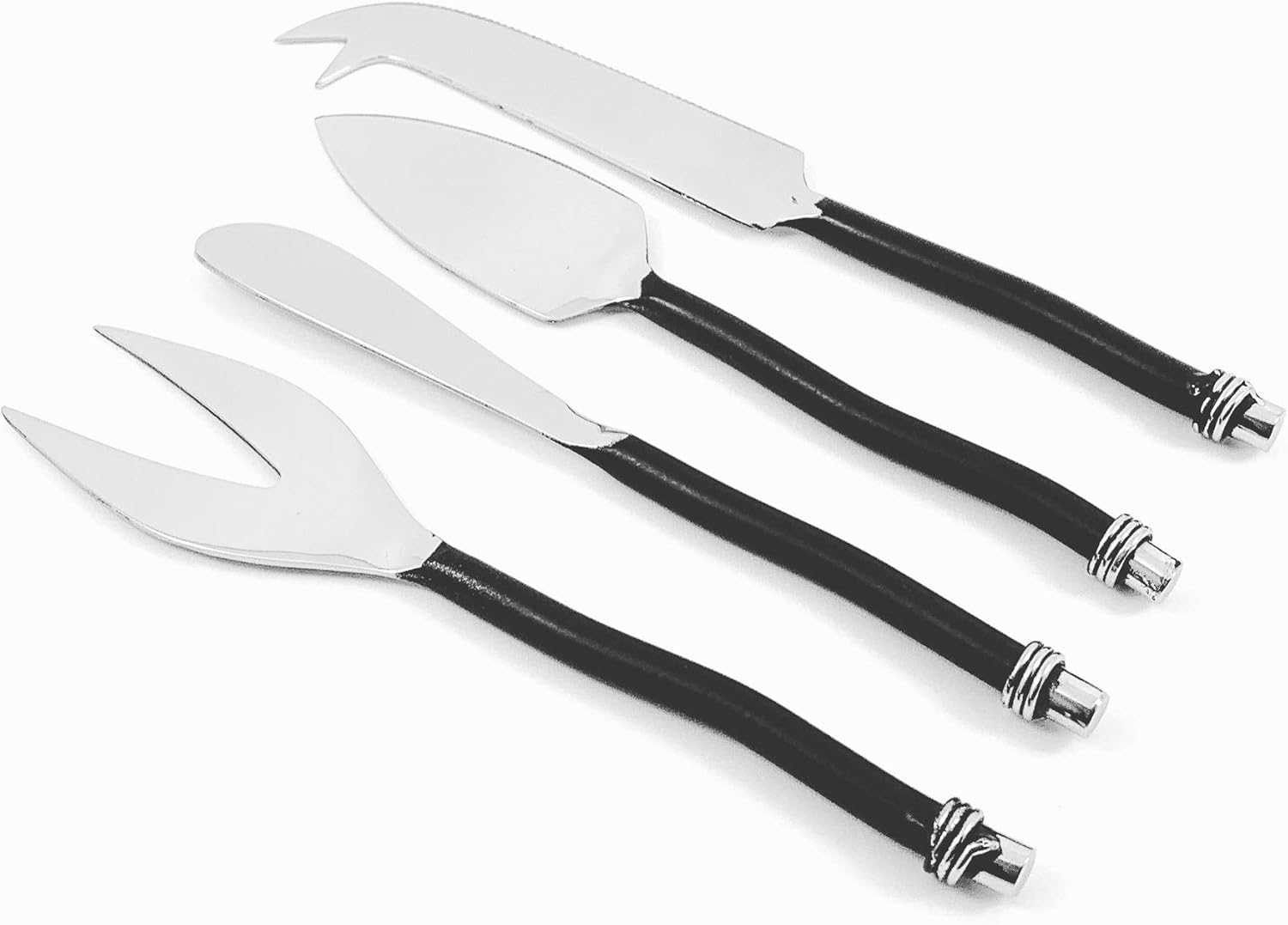 Cheese knives set of 4 (Stainless Steel, curved handle