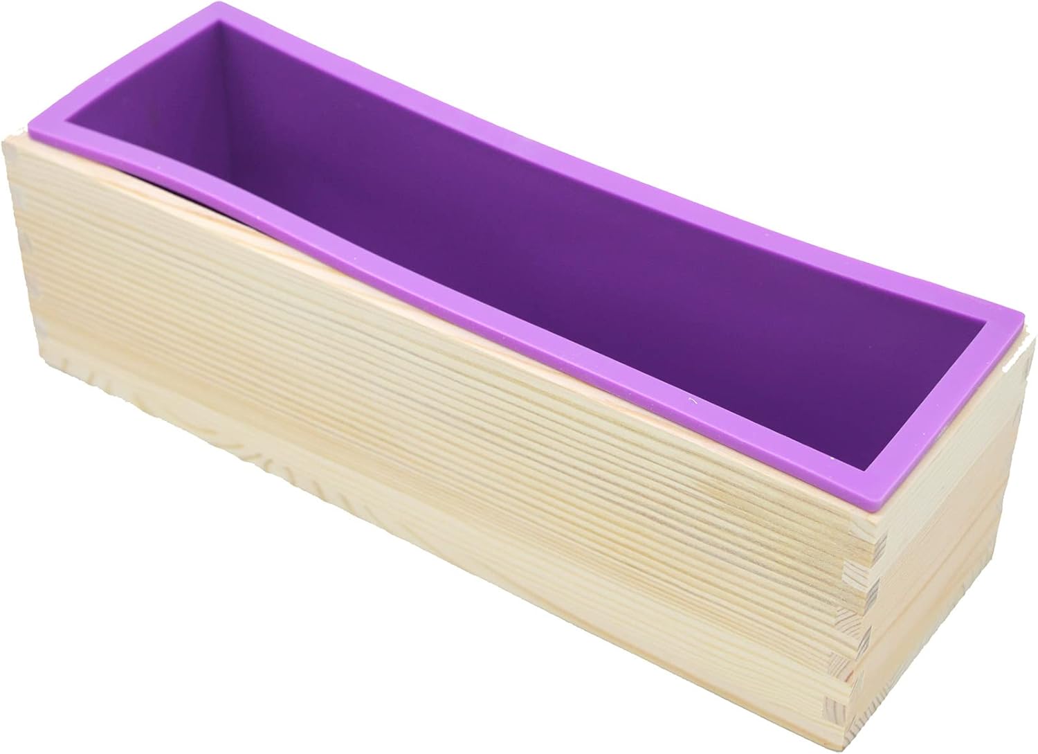XHaibei Soap Silicone Loaf Mold Wood Box Flexible