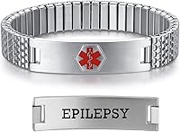 Vista 40 de Pulseras médicas de alerta ajustables AOAMID para hombres, pulseras de acero inoxidable para mujeres con grabado gratis