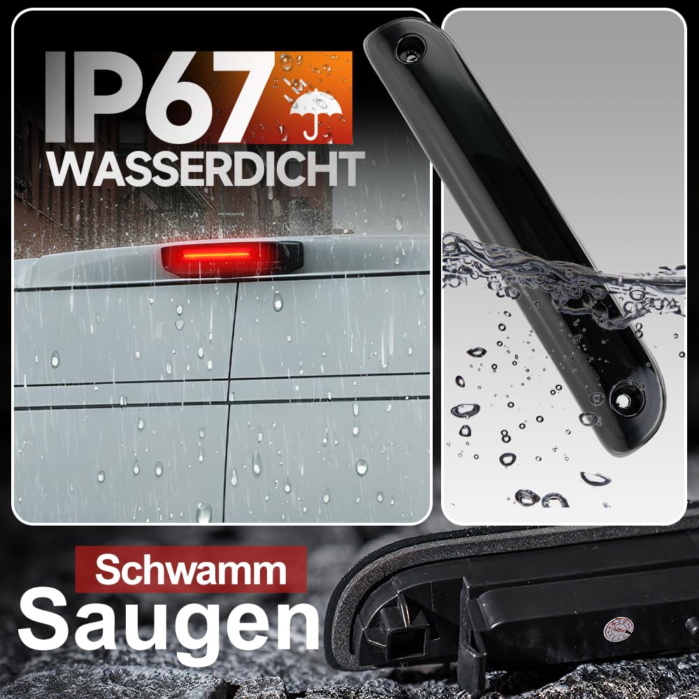 LED 3. Bremslicht Bremsleuchte für 2006–2025 F.iat Ducato 250 III, C.itroen Jumper II, P.eugeot Boxer II Dritte Bremsleuchte Rauchglas Rücklicht