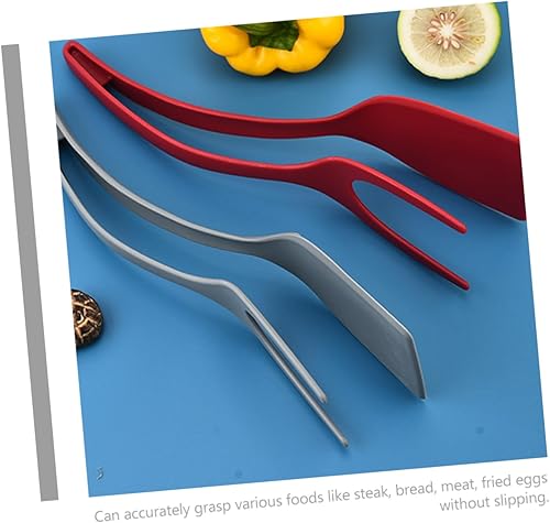 Miniatura 4 de OFFSCH 2 unids huevos fritos tostada espátula cuchara espátula huevo pala tostada espátula de bistec pinzas barbacoa abrazadera de filete