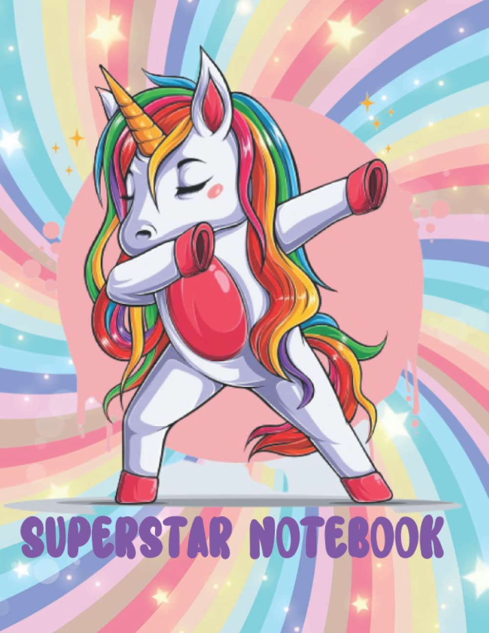 Superstar Notebook: Dabbing Unicorn Superstar Notebook