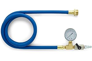 TOPRING RV Antifreeze Pump Kit with Integrated Pressure Gauge and 30 ft Blue Air Hose