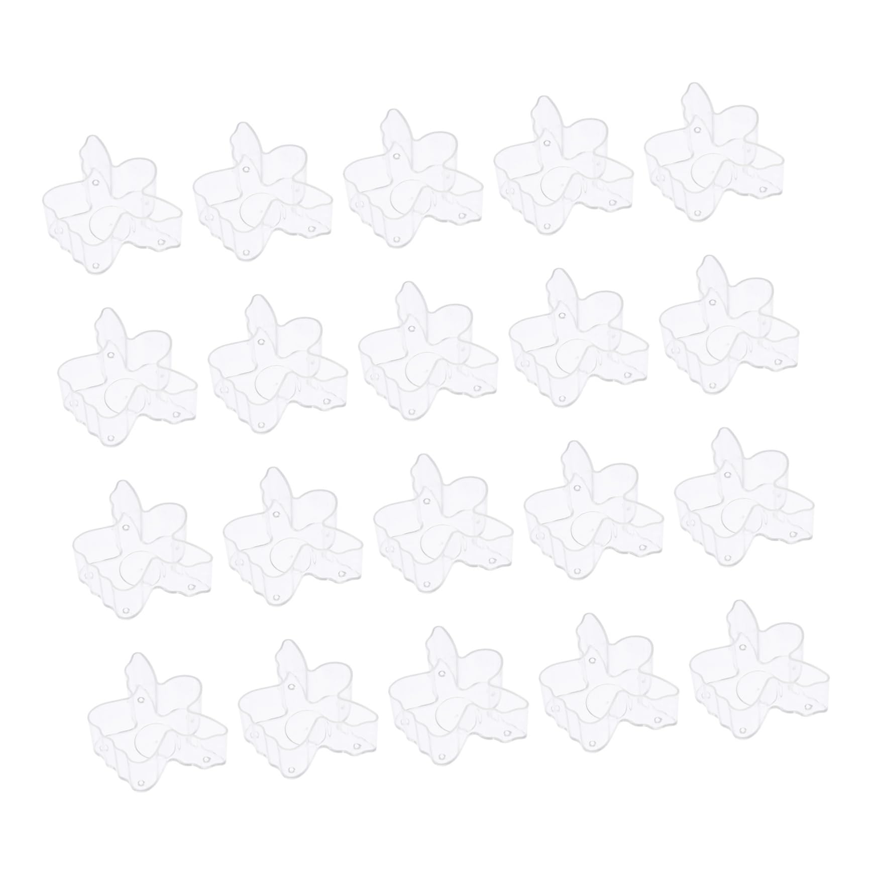 Gogogmee 20pcs Christmas Candle Shells Tool for Holiday Decorations Stylish Plastic Holder for Tea Light Candles for Festive Crafts and Relaxing Moments