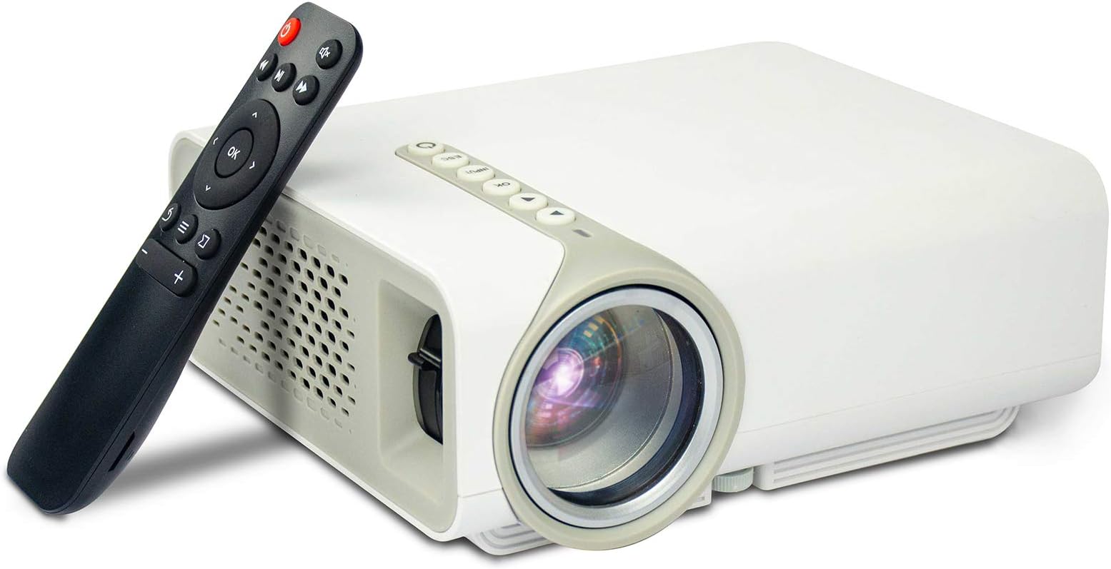 Mini Projector, Portable Movie Projector Native resolution 800x480P, Lejiada Video Projector for Home Theater, Compatible with TV Stick, PS4, HDMI, VGA, AV and USB